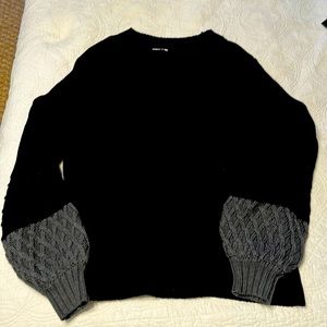 NWT Crown & Ivy Black Cable Knit Sweater